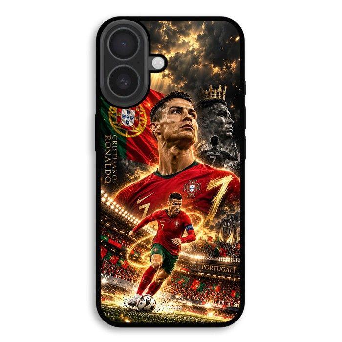 Hülle Für iPhone 17 Cristiano Ronaldo CR7 Portugal Nummer 7 Fußball Maniacase schwarz