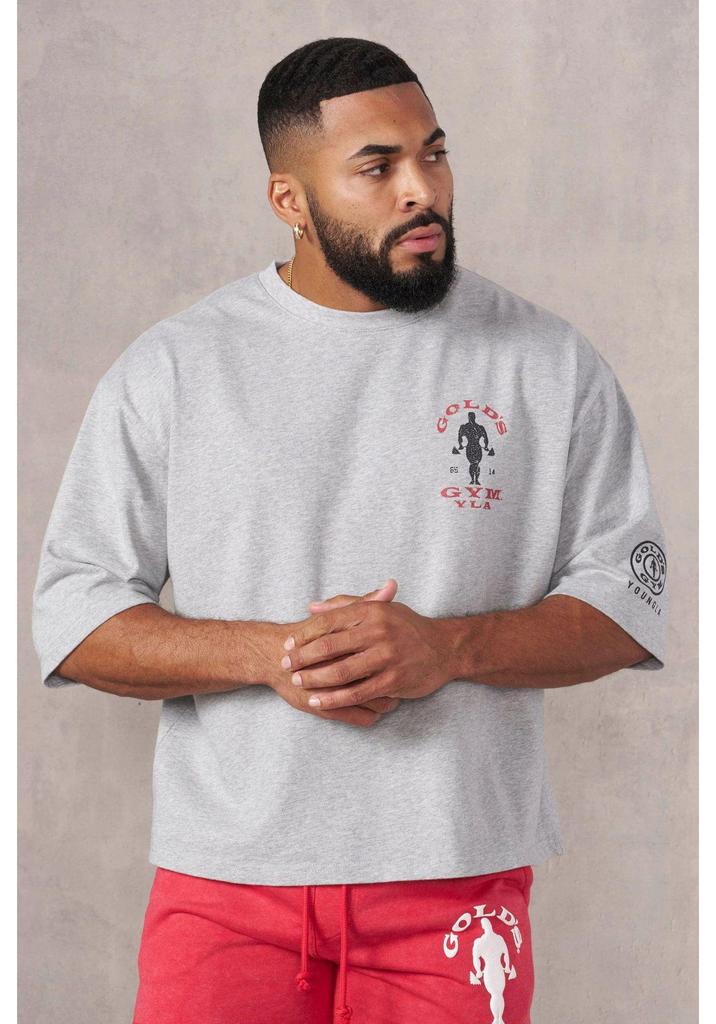 YoungLA x Gold's Herren Übergröße Baumwolle Kurzarm Jogger Fitness T-Shirt