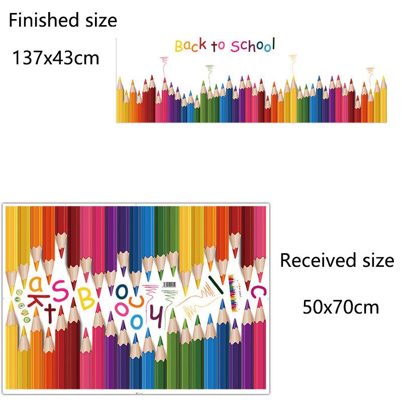 

Мультяшные Цветные Карандаши Наклейки на Стену для Детской Комнаты Гостиной Фон Самоклеящиеся Съемные Обои Бордюр Декали 70x50cm