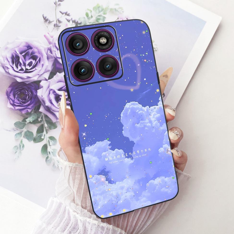 Case For Motorola Edge 60 Pro Cover XT2507-1 Fashion Cute Cat Funny Painted Bumper For Moto Edge 60 Pro Casing