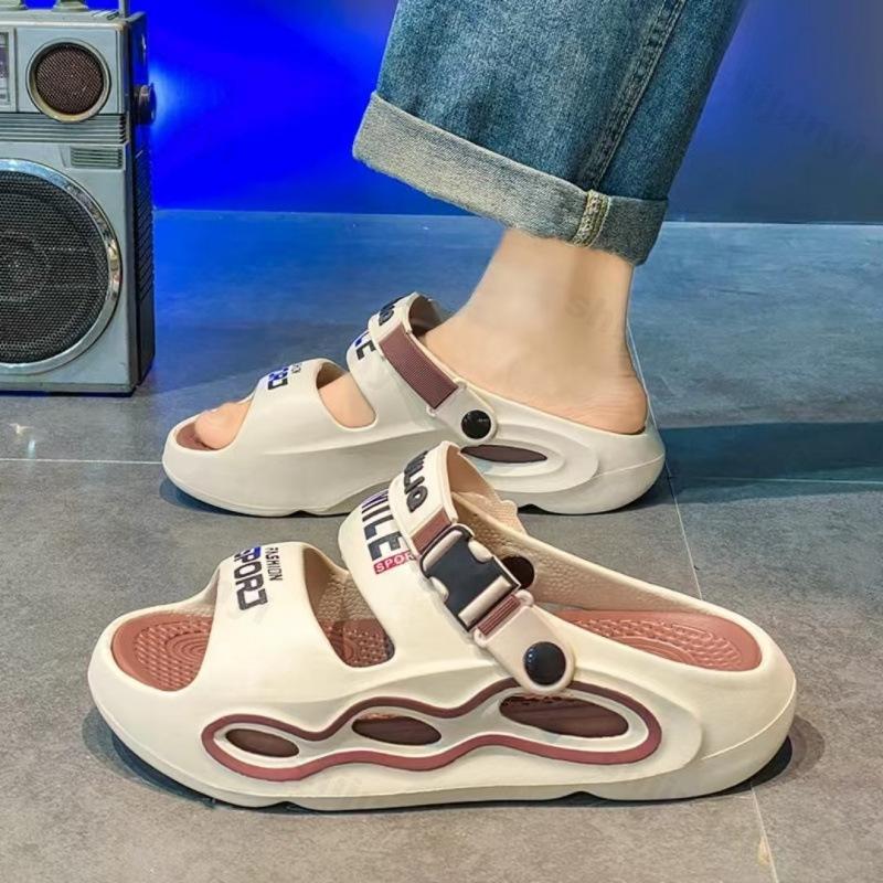 Summer Mens Slippers 2025 New Indoor Outdoor Sandals Beach Comfortable Soft Slides Clogs Casual Shoes Men Platform Home Slippers