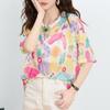 DIMANAF 2026 Plus Size Summer Women T-Shirts Casual Lady Tops Tunic Tees Shirt Beach Oversize Loose Floral Print Knitted