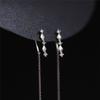POMOiii Trendy Long Wire Hanging Earrings Women Romantic Ear Accessories For Dance Party Fancy Birthday Gift Wedding Jewelry