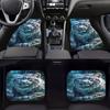 4pcs Snow Leopard Print Design Carpet Car Floor Mats for Auto Van Truck SUV 4pcs Front & Rear Full Set Universal Fit Car Interior Decoration
