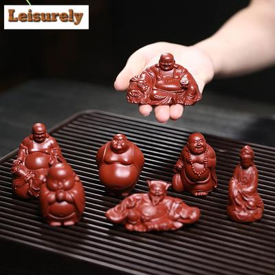 Fioletowa Glina Budda Maitreya Guanyin Bóg Bogactwa Zwierzątko Herbaciane Luksusowe Wykwintne Miniaturowa Figurka Herbaciana Zabawki Figurka Herbaciana Ozdoby