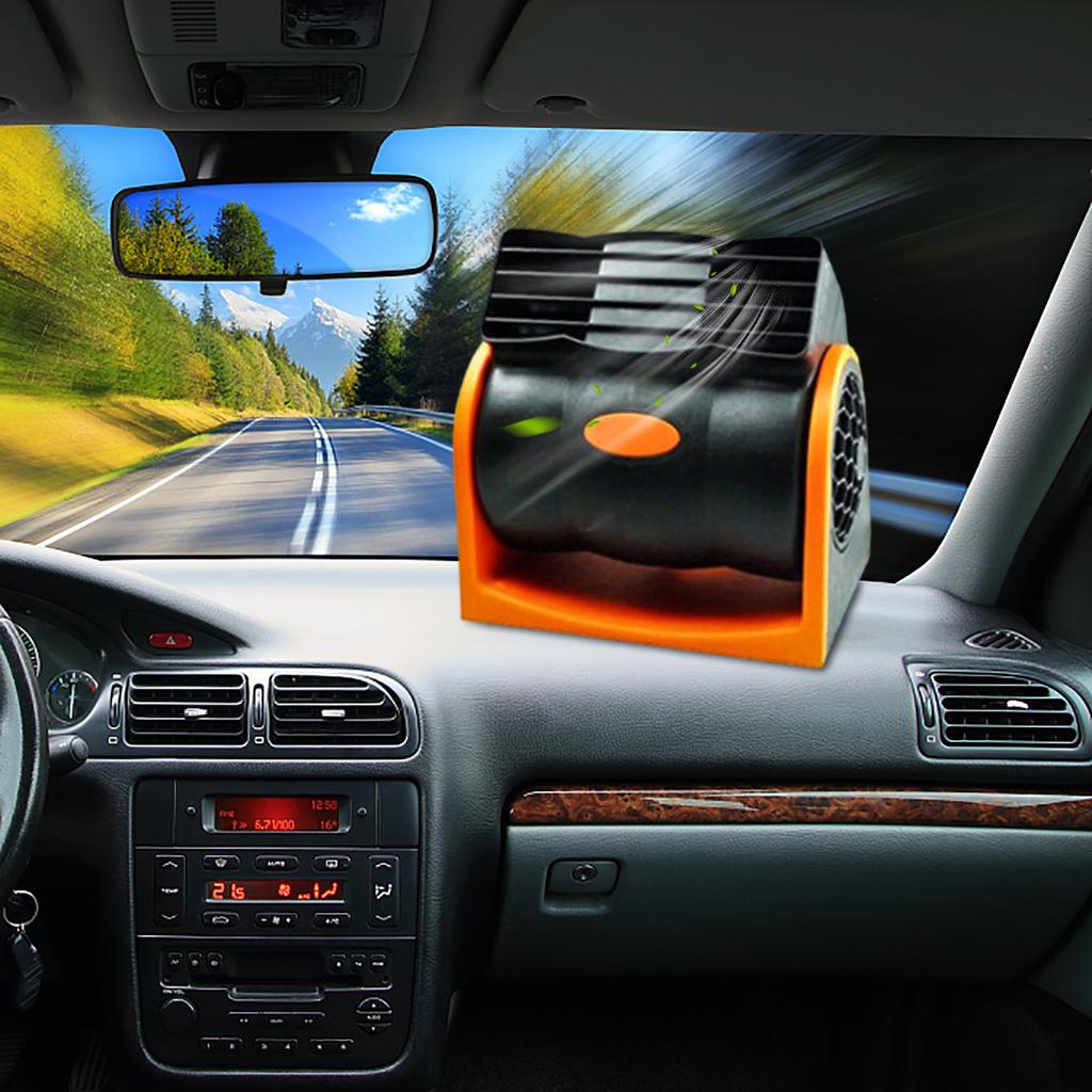 12/24V Portable Air Conditioning Cooling Fan Electric USB Car Fan 2 Speed Adjustable Strong Wind Air Circulator Fans