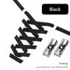 NO.8 4Pcs Cross Lock Shoelaces Without Ties 8MM Width Elastic Laces Sneakers Kids Adult No Tie Shoelace Rubber Bands Shoes Accessorie