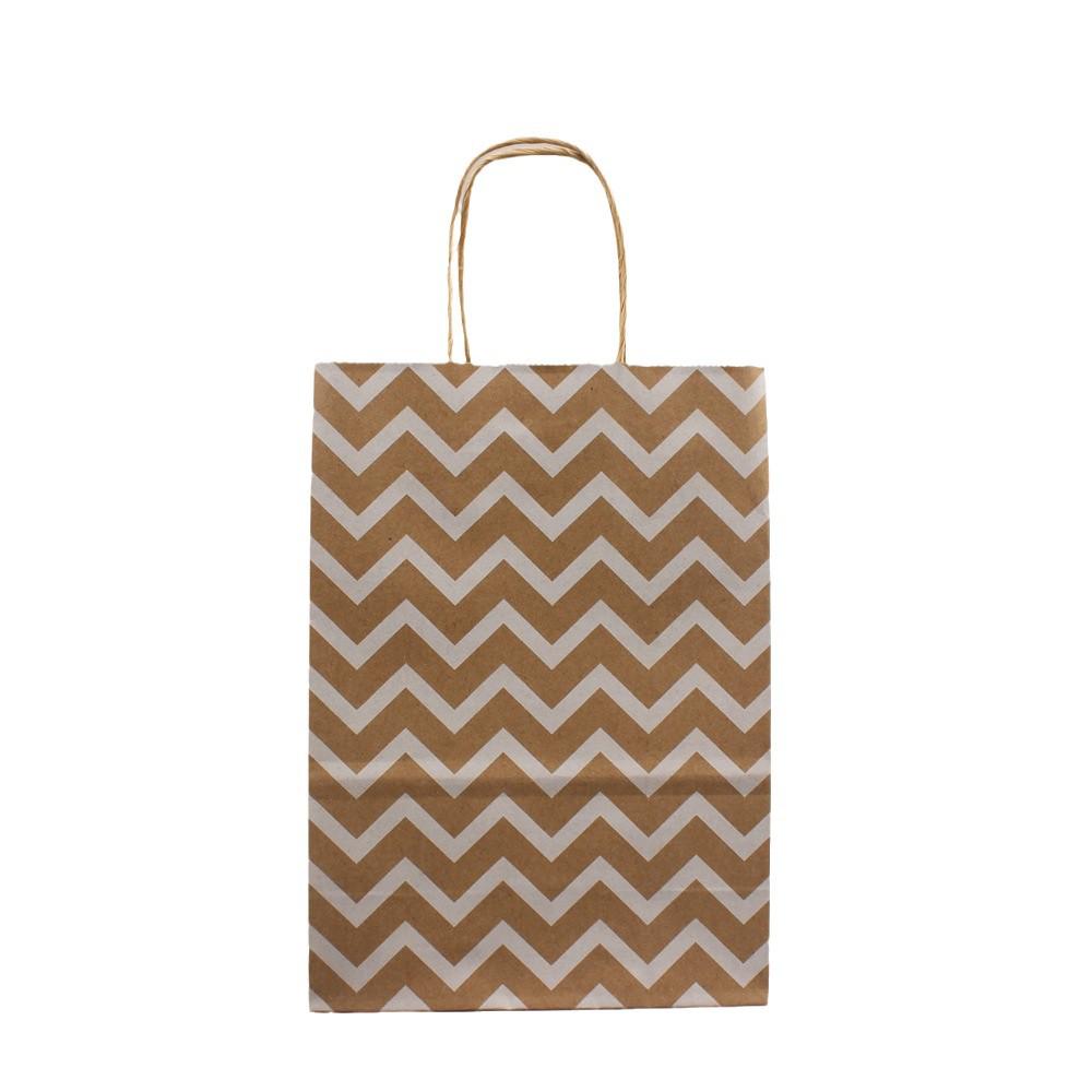 Liela punktota Ziemassvētku dāvanu maisiņš - Pārnēsājams kraftpapīrs