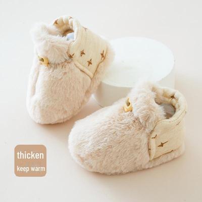 "Scarpine calde in velluto per neonati: Calzini morbidi per bambini, autunno/inverno, 0-6 mesi"