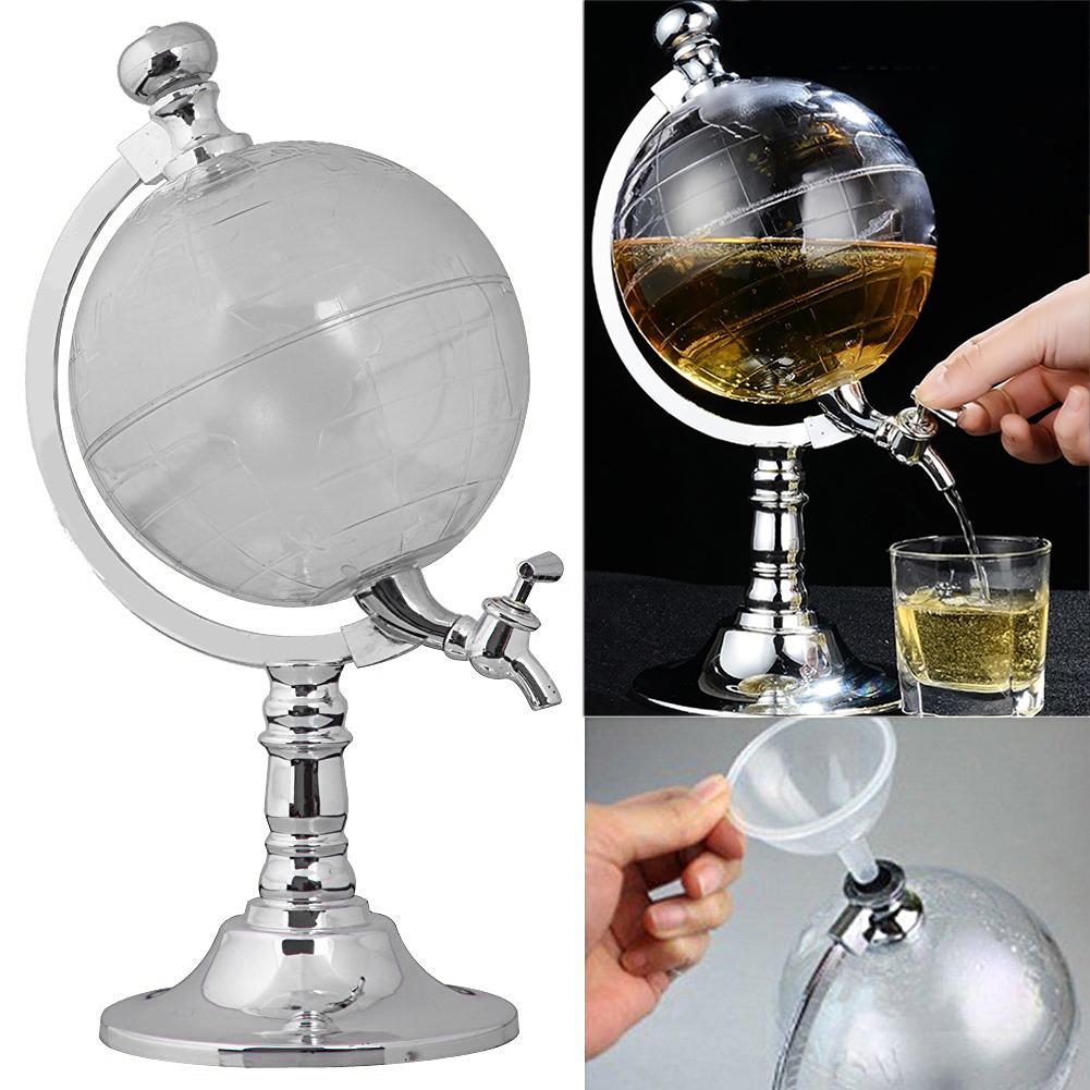Globe Shaped Beer Beverage Drink Pourer Container 3.5L Club Party Accessory Globe Shape Dispenser Beer Drink Dispenser for Home