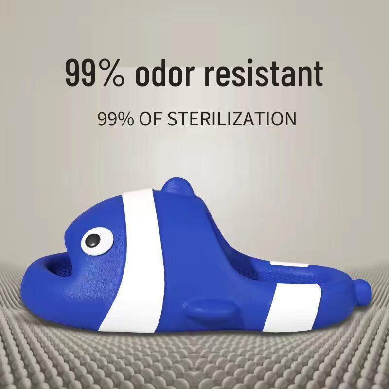 Clownfish Kids' Cartoon Slippers - Non-Slip Indoor Summer Footwear for Boys, Girls & Parent-Child Families