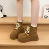 Fashion | WomenAnkle Boots 2025 Winter Warm Fur Chunky Sneakers Lace Up Non-Slip Punk Shoes Breathable  High Platform Motorcycle Boot