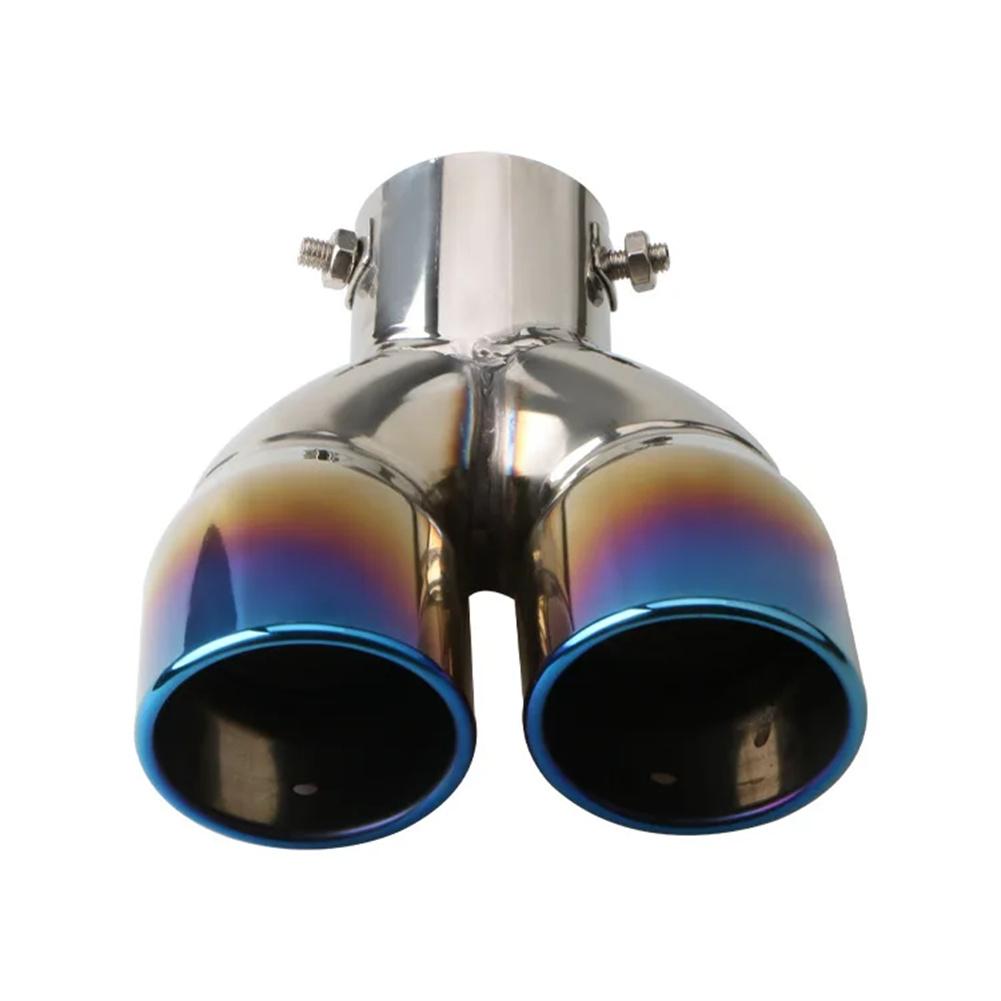 Auto-Doppelauspuffanlagen Edelstahl-Schalldämpfer-Endrohr 3,8 cm - 6,3 cm Universal-Auspuffrohr Modifizierte Teile Schalldämpfer