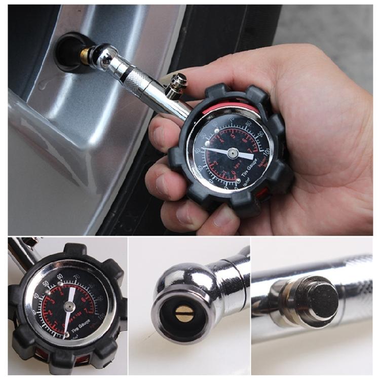 Tire Pressure Gauge Dial Air Pressure Gauge Tire Gauge 100PSI for Car Motorbike