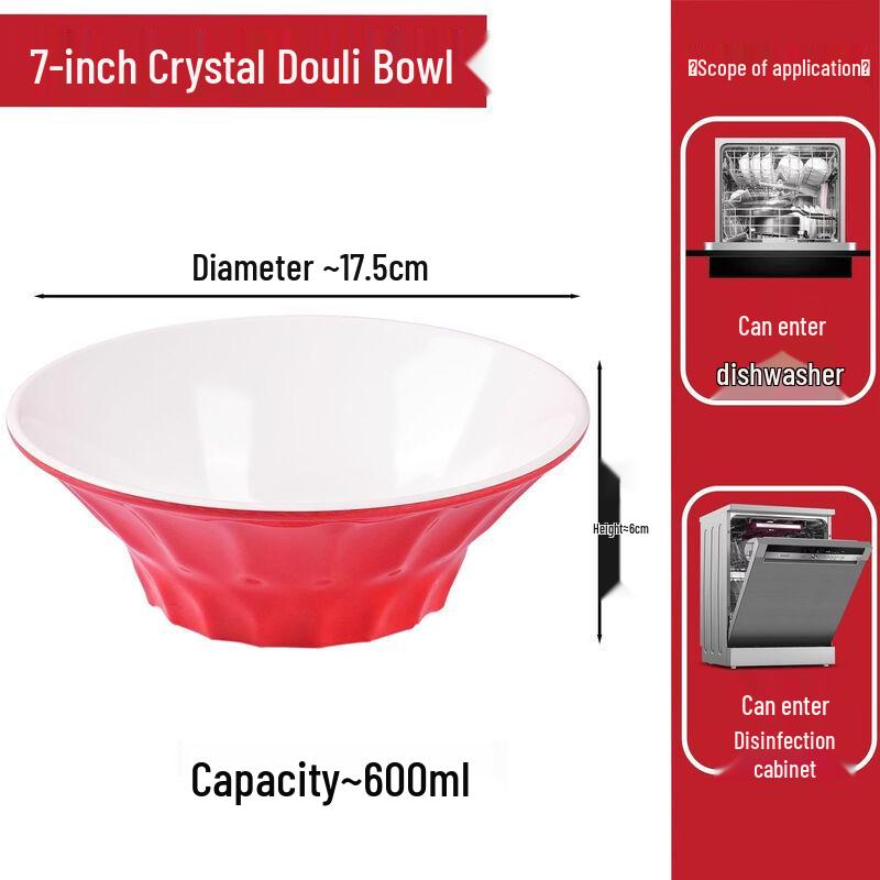 Dairuien Melamine Conical Noodle Bowl Set (5-Pack) 7 inch