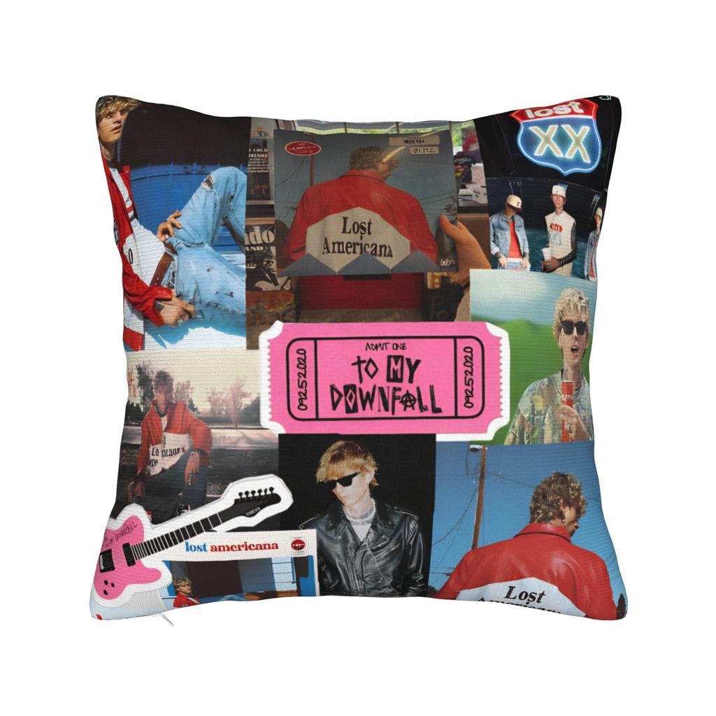 MGK povlak na polštář Polyesterový potah na polštář Dekorativní povlak na polštář s motivem Machine Gun Kelly Domácí Drop Shipping 4040cm