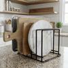 Heavy Duty 5 Slots Divided Rack Rust-Resistant Metal Dish Rack Cutting Board Storage Rack  Cabinet