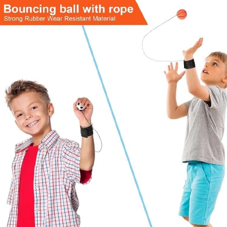 4Pcs Wrist Training Wristband Ball Wrist Return Ball Sports Ball Wrist Band Ball