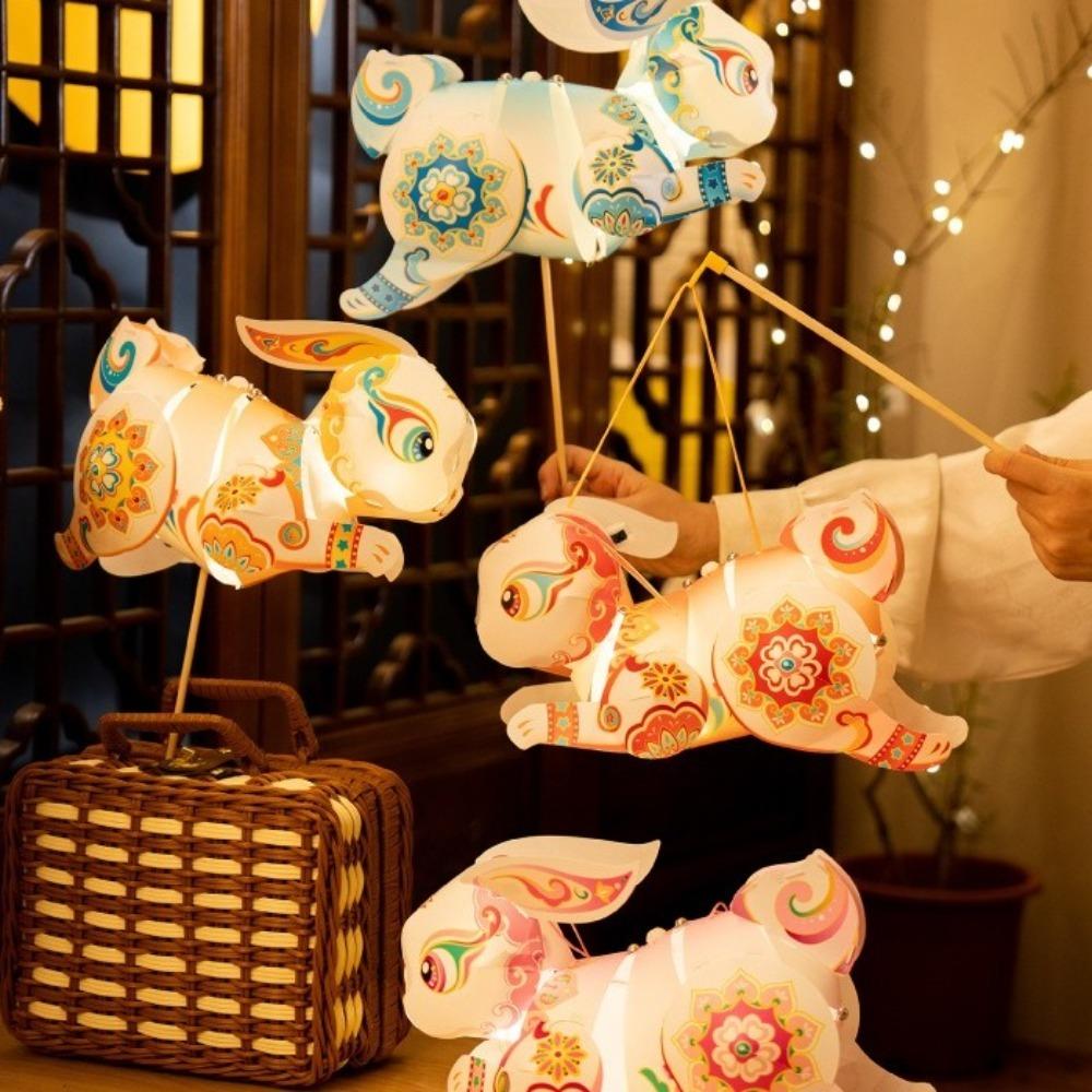 Flying Rabbit Rabbit Lantern Chinese Style Traditional Craft Lantern  Mid-Autumn Festival