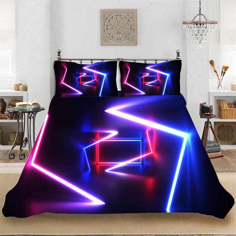 Geometric Duvet Cover Set Psychedelic Swirl Eyes Bedding Set Microfiber Colorful Abstract Pattern Quilt Cover With Pillowcases