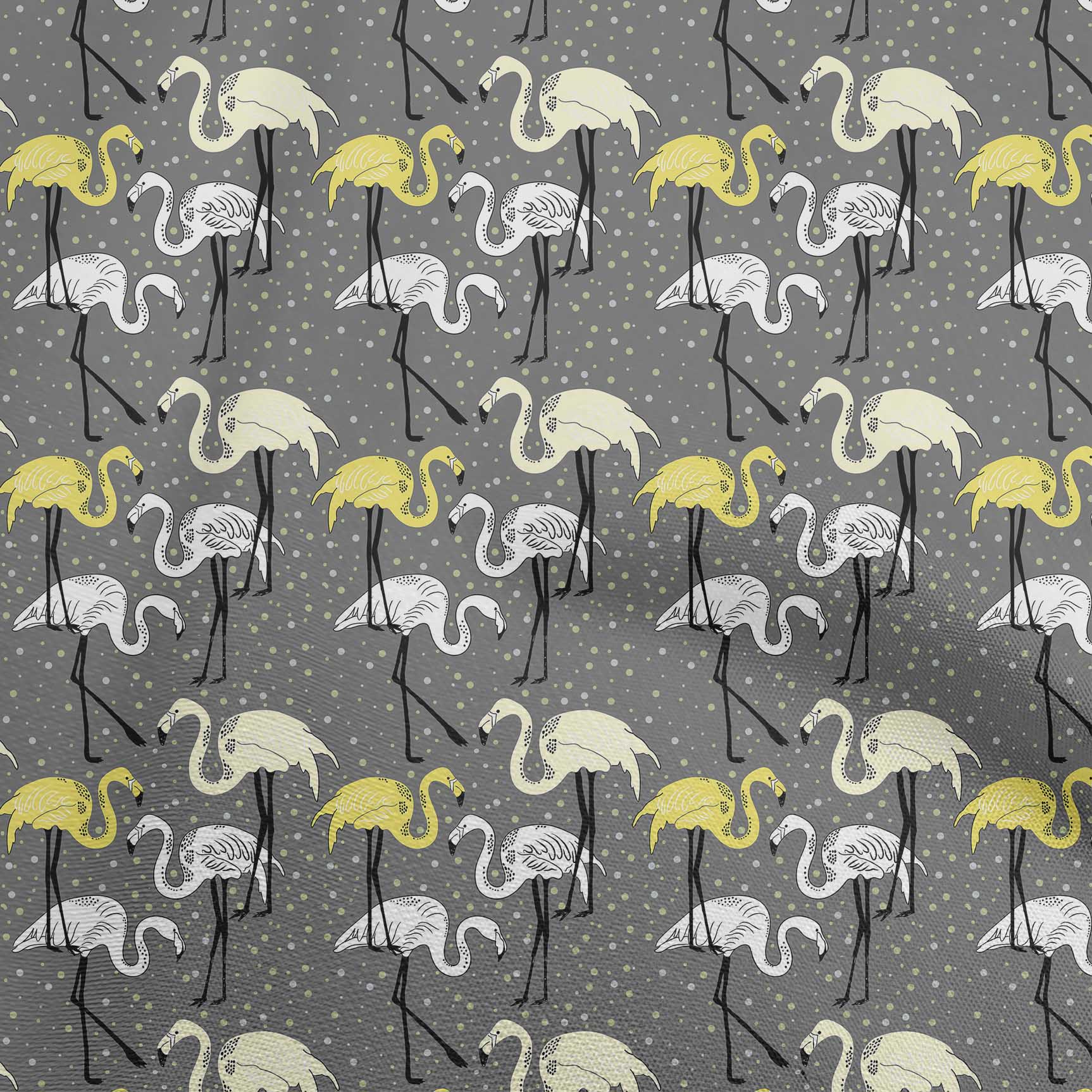 

OneOone Бавовняний поплін Темно-персикова тканина Тропічний фламінго з крапкою Декоративна тканина для рукоділля, надрукована у дворі, 42 дюйми 42 Inch Wide - Viscose Chiffon жовтий