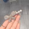 Korean pearl zircon butterfly duck bill clip new Internet celebrity summer hairpin bangs side clip