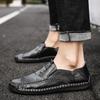 Genuine Leather Men Casual Shoes Luxury Brand  Mens Loafers Moccasins Breathable Slip On Black Driving Shoes 2024 New