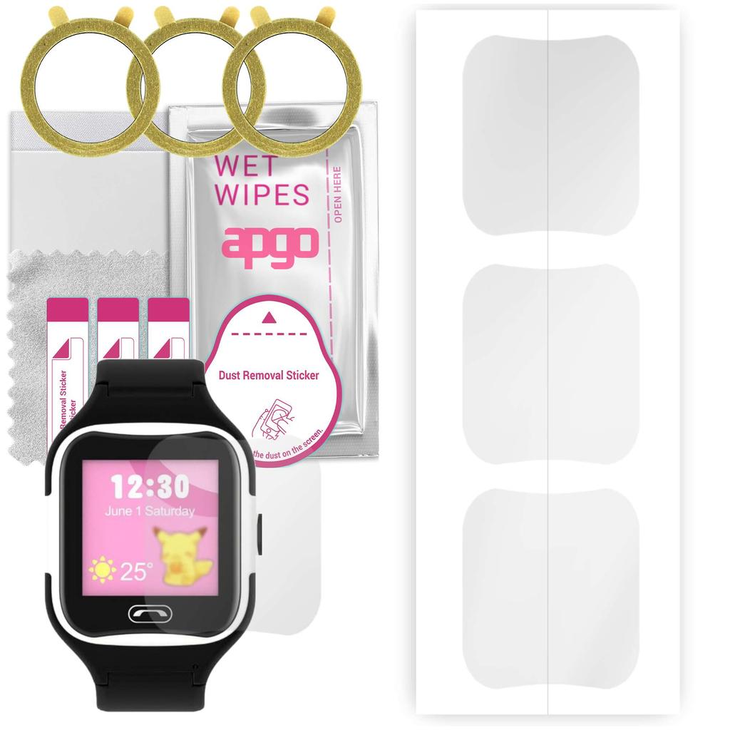 3x Apgo Hydrogel Screen Protector for Kids Pacific08, Hydrogel Film, with Positioning Layer Easy Installation