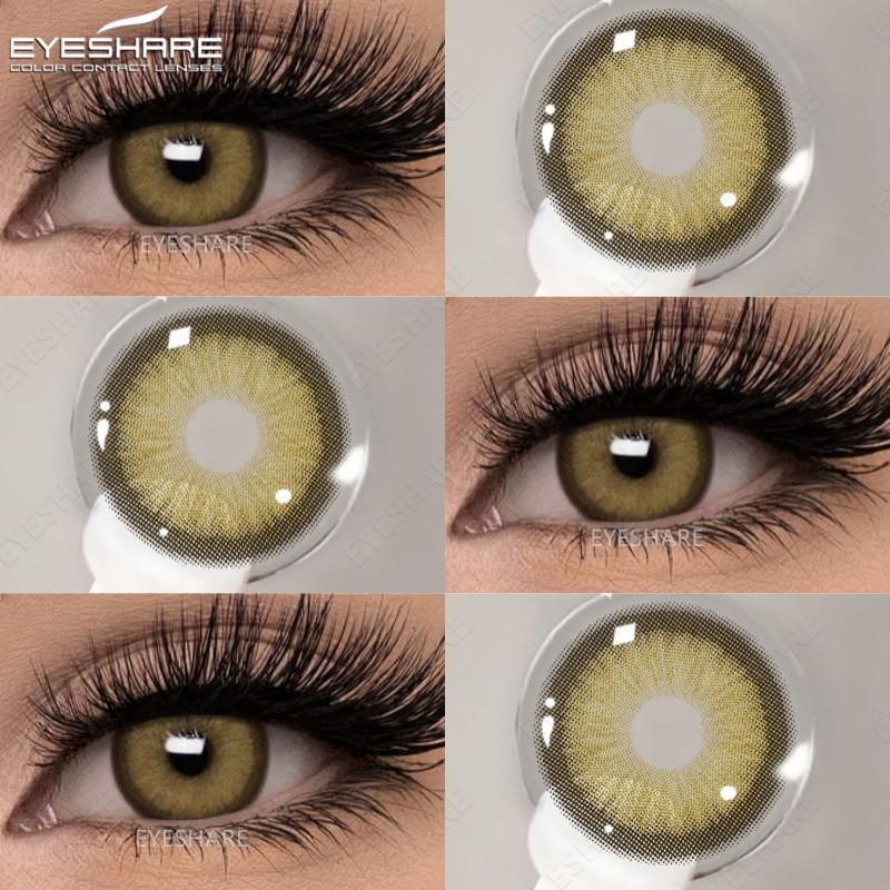 Eyes 1 Pair Colored Contact Lenses For Eyes Korean Brown Contact Lenses 14.5mm Big Eye Lenses Annual Student Beauty