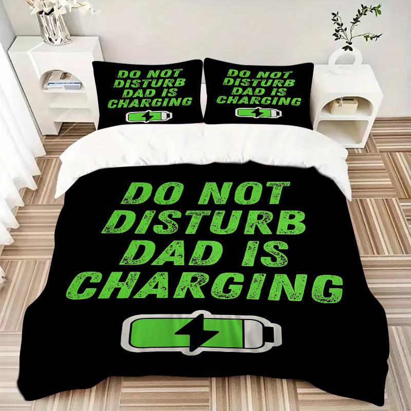 3pcs Do Not Disturb Print Cover Set Ultra Soft, Breathable