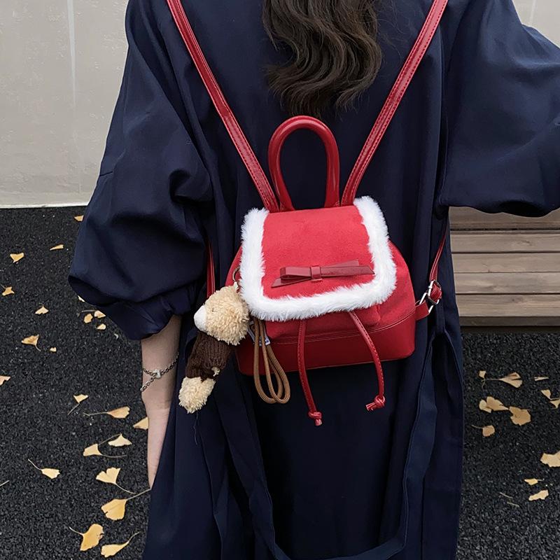 Retro Backpack Women's Fashion Niche Design Sense Student Class Schoolbag Korean Version Bucket Bag Leisure Travel Backpack