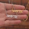 Taylor Digital Swift Signature Stainless Steel Necklace Pendant Letter Fashion