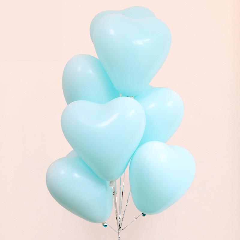 10pcs 10inch Pastel Latex Colorful Balloon Macaron Heart Pink Blue Balloon Wedding Birthday Party Baby Show Decoration Ball