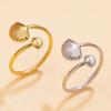 Personalized 18K Gold Plated Stainless Steel Shell and Animal Rings