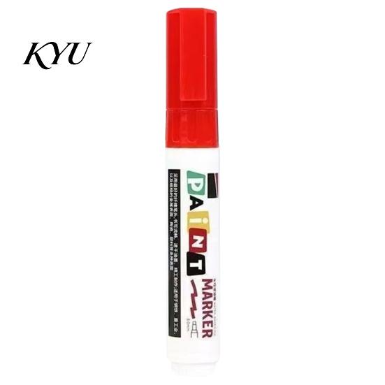 Oil Based Paint Pens 12 Colors Flat Tip Marker, Broad Pen for Metal Tire DIY Graffiti Steel Glass Leather, Waterproof Quick Dry Touch Up Marker