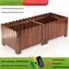 Hualongdun Outdoor Rectangular Carbonized Wood Planter