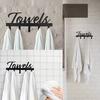Wall-Mounted Powder-Coated Metal Towel & Coat Hook - Contemporary Row of Hanging Hangers Suitable for Bathroom, Wardrobe, Powder-Coated