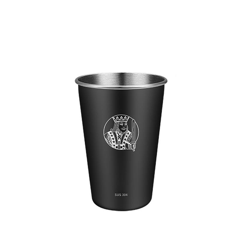 Tasse à bière en métal acier inoxydable Élan de Noël Boisson froide 400/500 ml Gobelet à café Tasses à thé Lait Maison pour le camping Cadeau
