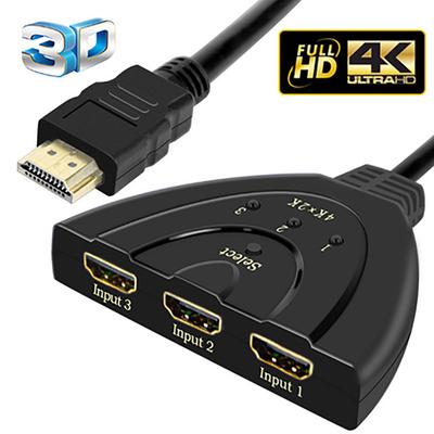 3X1 4K*2K HD ממיר HD 3 In 1 Out עם כבל HD Video Switch תואם HDMI