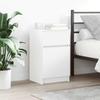 Nightstand White 39x35x65 Cm Engineered Wood