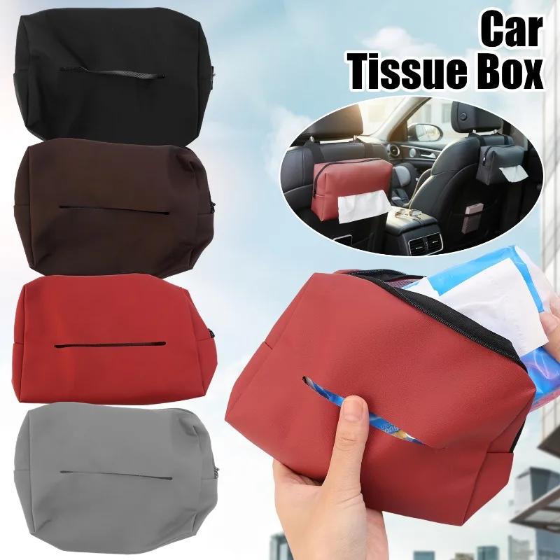 Car Armrest Hanging Tissue Box Car Seat Backrest Paper Tower Storage Tissue Holder Universal Sun Visor Storage and Organization