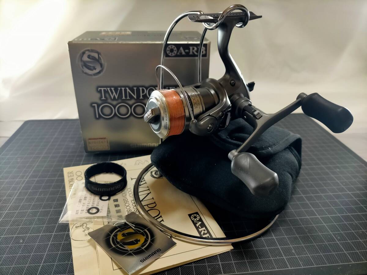 [USED]SHIMANO 02/03 Twin Power 1000SDH Double Handle Shallow Spool Rare Japan Model w/ Parts