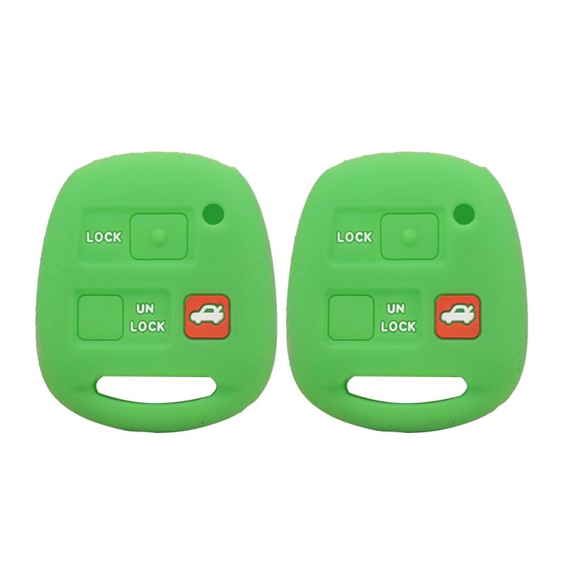 Cocolockey Silicone Car Key Cover Case Shell Fob Fit For Lexus For Toyota Remote Key Holder 3 Buttons Protector Car Accessory