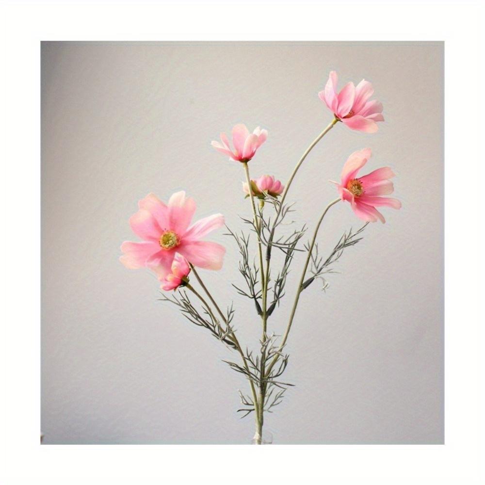 Artificial Gesang Flower Single Branch 4 Fork Queen Cosmos Fake Flower Silk Flower Bouquet Living Room Wedding Home Decoration