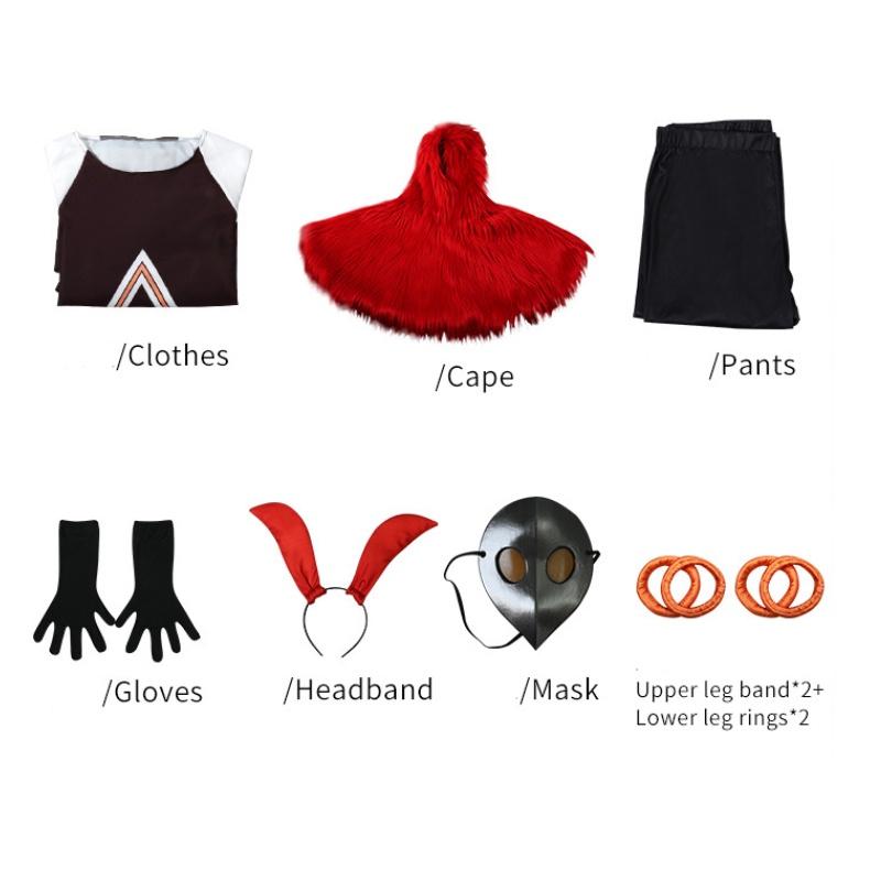 

Impact Abyss Genshin Mage Cosplay Clothes Water Fire Ice Electro Abyss Party Fire Abyss,XL