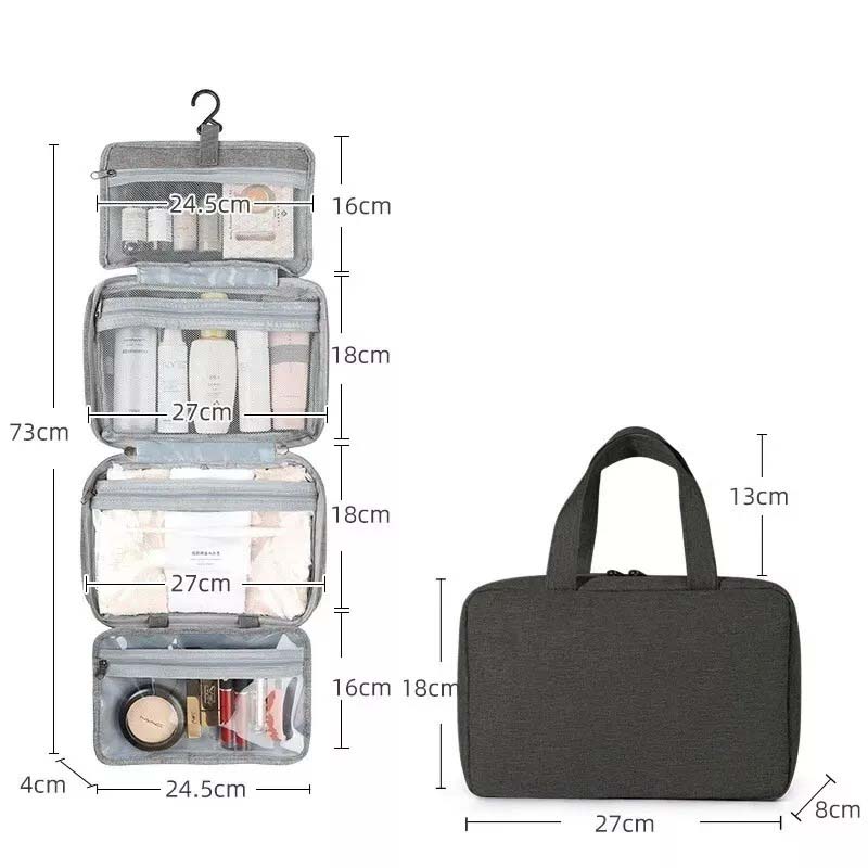 Large Capacity Toiletry Makeup Bag Cosmetic Storage Travel Hanging Washbag