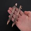 Portable Brass Pen Medium Point 1.0mm Retro Ballpoint Pen Bolt Action Smooth Writing Rollerball Pen