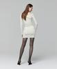 Lady Volume Unbalanced Shirring Mini Dress_Cream