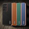 Carbon Fiber Pattern Leather Case for Samsung Galaxy S26 S25 Edge S24 Ultra S23 S21 FE S22 Plus A17 A37 A57 A56 A36 Phone Cover