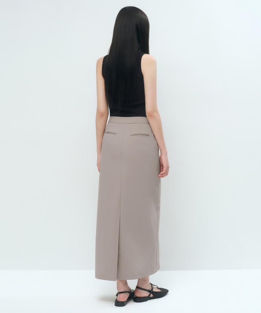 MUSINSA STANDARD WOMAN [Cooltandard] Women'S Straight Maxi Skirt [Light Beige]